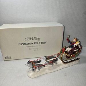 Department 56 Original Snow Village SNOW CARNIVAL KING & QUEEN‎ *read* - retired